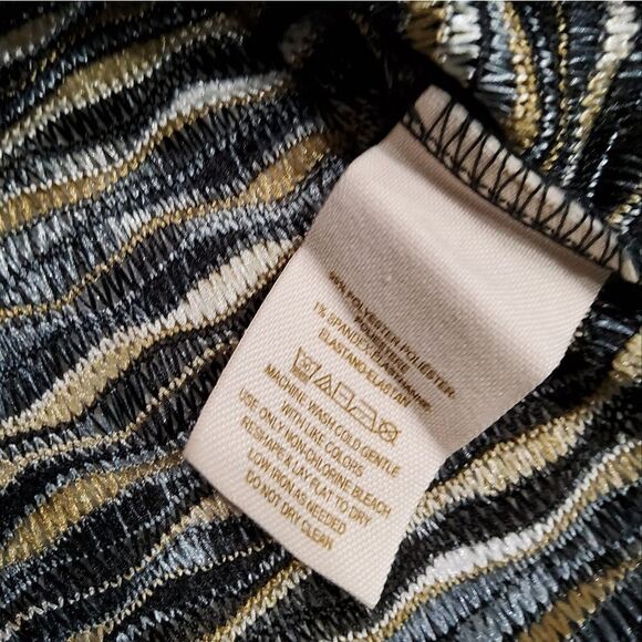 Free People Black Rainbow Wave Crop Top Size M - Picture 7 of 11